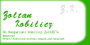 zoltan kobilicz business card